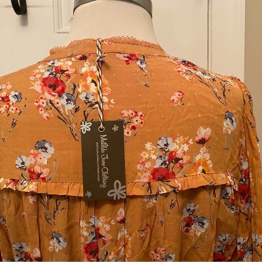 Matilda Jane Floral  V-Neck dress. Sz S. NWT. - Picture 7 of 7